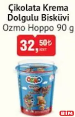 ŞÖLEN OZMO HOPPO ÇİKOLATA KREMA DOLGULU BİSKÜVİ 90 G